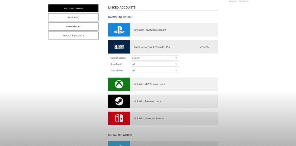 Account Visibility